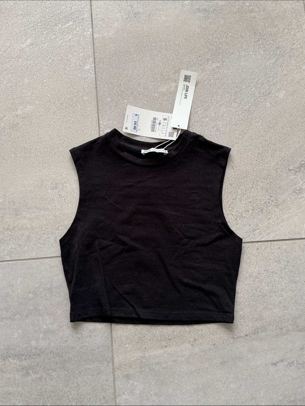 Women's Black Crop Tank Top